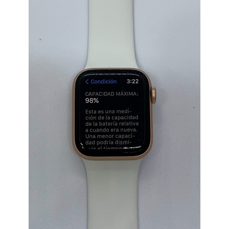 Apple Watch (gps) Series 5 40mm Aluminio Gold Correa  Blanca