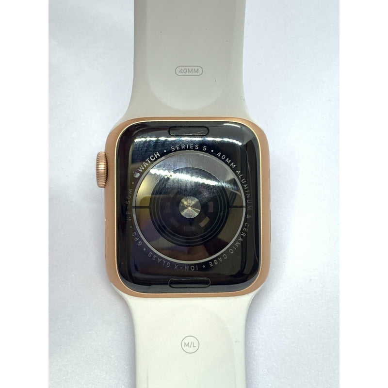 Apple Watch (gps) Series 5 40mm Aluminio Gold Correa Blanca