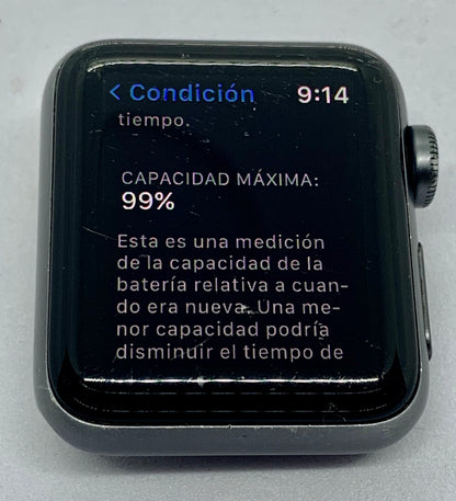 Apple Watch Series 3 38 MM (GPS)  Aluminium Case Ion X Glass Composite Back GPS WR 50M, USADO