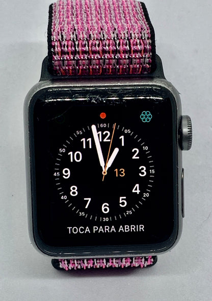 Apple Watch Series 3 38 MM (GPS)  Aluminium Case Ion X Glass Composite Back GPS WR 50M, USADO