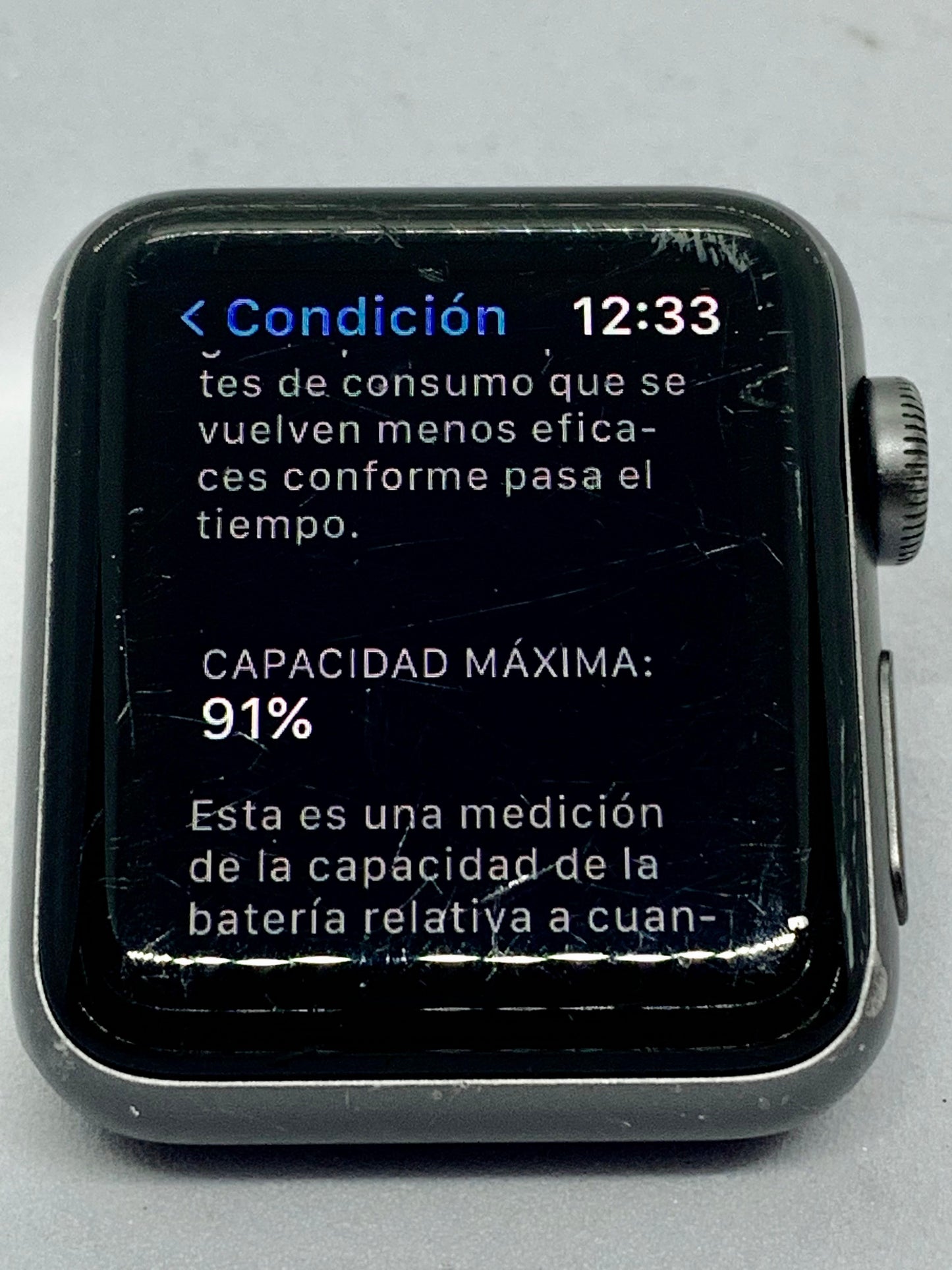 Apple Watch Series 3 38 MM (GPS)  Aluminium Case Ion X Glass Composite Back GPS WR 50M, USADO