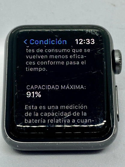 Apple Watch Series 3 38 MM (GPS)  Aluminium Case Ion X Glass Composite Back GPS WR 50M, USADO