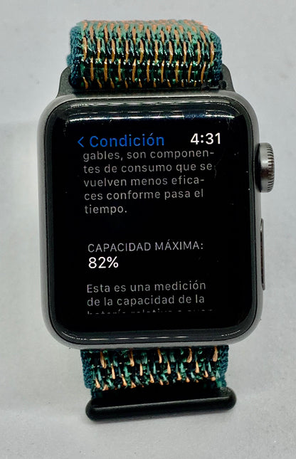 Apple Watch Series 3 38 MM (GPS)  Aluminium Case Ion X Glass Composite Back GPS WR 50M
