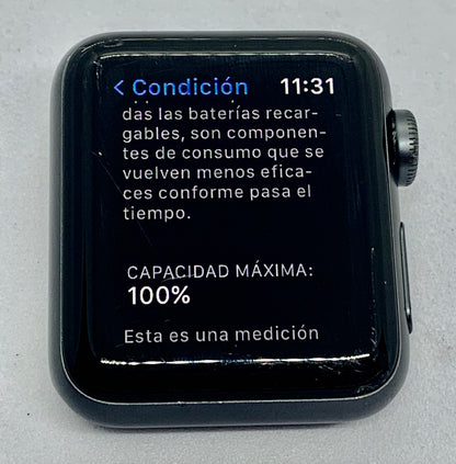Apple Watch Series 3 Gps,  Gris Espacial, 38 Mm Correa Negro