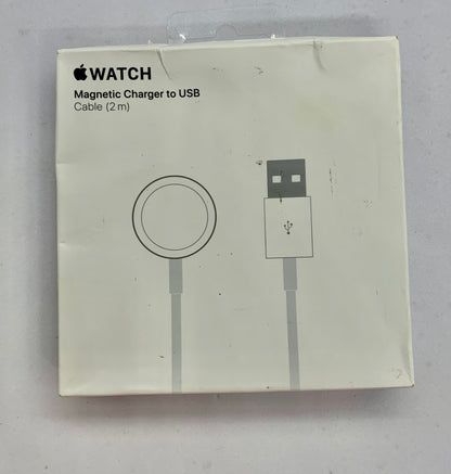 Cable de carga magnetica rapida a USB para el Apple Watch con caja.