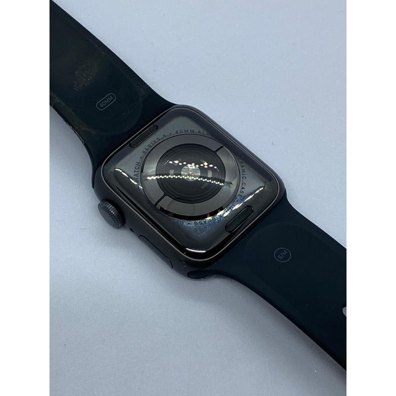 Apple Watch (gps) Series,5,40mm,aluminio Silver Correa Negra