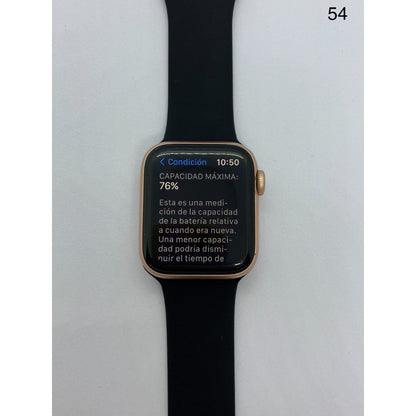 Apple Watch Series 4,40mm,  GPS, Aluminio Gold Correa Negra, USADO